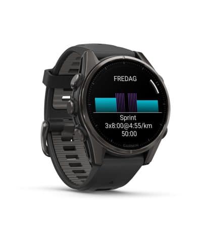 Garmin fēnix® 8–43 mm, AMOLED - Sapphire, Karbongrå DLC-titan med sort/steingrå silikonrem - Bilde 3