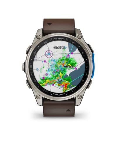 Garmin D2™ Mach 2 – 47 mm - Titan med Oxford-brun skinnrem - Bilde 2