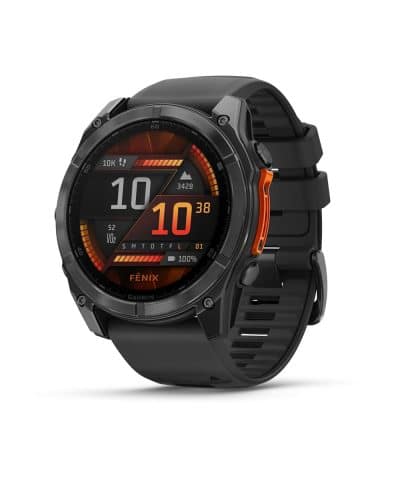 Garmin fēnix® 8–51 mm, AMOLED - Skifergrå med Sort silikonrem