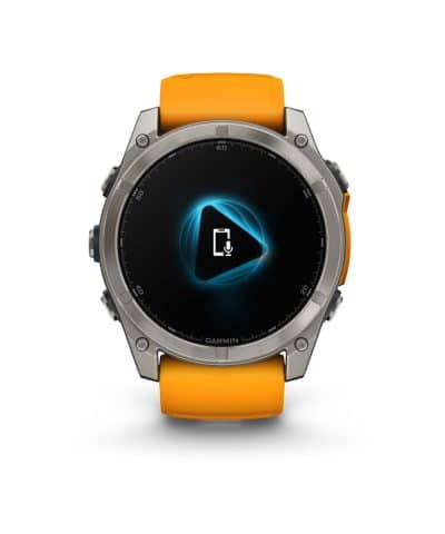 Garmin fēnix® 8–51 mm, AMOLED - Sapphire, Titan med oransje/grafittfarget silikonrem - Bilde 4