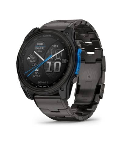 Garmin D2™ Mach 2 – 51 mm - Karbongrå DLC-titan med ventilert titanarmbånd