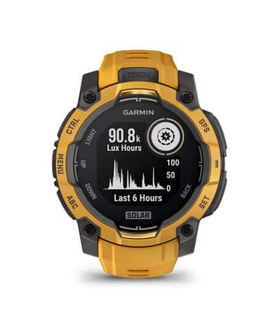 Garmin Instinct® 3 – 45 mm, Solar - Sunburst med Sunburst/grå rem - Bilde 2