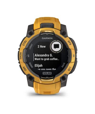 Garmin Instinct® 3 – 45 mm, Solar - Sunburst med Sunburst/grå rem - Bilde 4