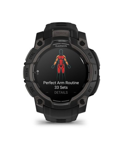 Garmin Instinct® 3 – 45 mm, AMOLED - Sort med sort rem - Bilde 4