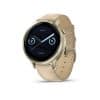Garmin Venu® 4 - 41 mm - Lunar Gold med Bone-silikonrem og lys sandfarget skinnrem