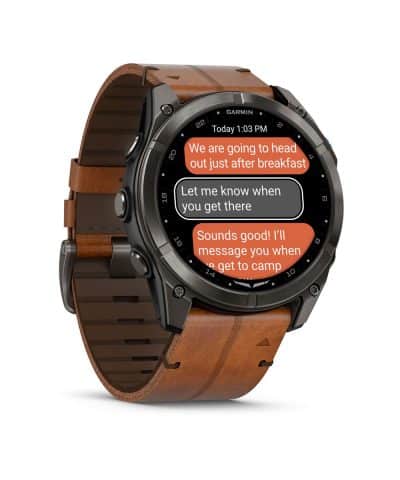 Garmin D2™ Mach 2 Pro - Karbongrå DLC-titan med kastanjefarget skinnrem - Bilde 3
