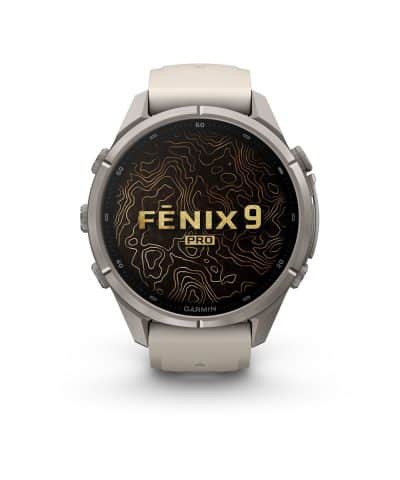 Garmin fēnix® 9 Pro – inReach®, 43mm - Titan med tåkegrå/mørk sandsteinsfarget silikonrem - Bilde 2