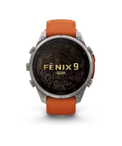 Garmin fēnix® 9 Pro – inReach®, 47mm - Titan med høstoransje/oransje silikonrem - Bilde 2