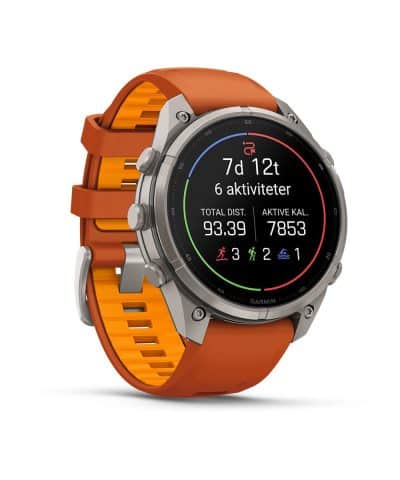 Garmin fēnix® 9 Pro – inReach®, 47mm - Titan med høstoransje/oransje silikonrem - Bilde 3