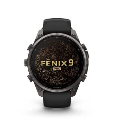 Garmin fēnix® 9 Pro – inReach®, 47mm - Karbongrå DLC-titan med sort/steingrå silikonrem - Bilde 2