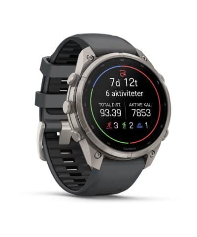 Garmin fēnix® 9 Pro – inReach®, 47mm - Titan med grafittfarget/svart silikonrem - Bilde 3