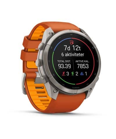 Garmin fēnix® 9 Pro – inReach®, 51mm - Titan med høstoransje/oransje silikonrem - Bilde 3