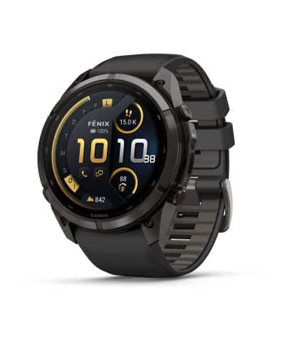 Garmin fēnix® 9 Pro – inReach®, 51mm - Karbongrå DLC-titan med sort/steingrå silikonrem