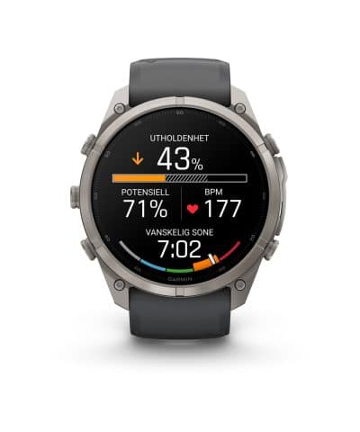 Garmin fēnix® 9 Pro – inReach®, 51mm - Titan med grafittfarget/svart silikonrem - Bilde 4