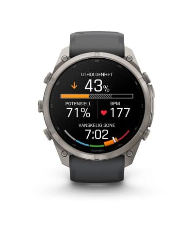 Garmin fēnix® 9 Pro – 51mm - Titan med grafittfarget/svart silikonrem - Bilde 4