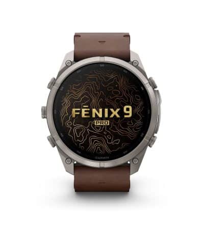 Alternative view of Garmin fēnix® 9 Pro – inReach®, 51mm - Titan med valnøttfarget skinnrem