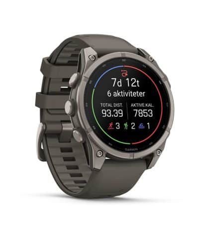Garmin fēnix® 9 – 47mm - Titan med steingrå silikonrem - Bilde 3
