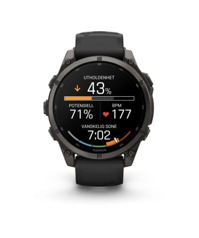 Garmin fēnix® 9 – 47mm - Karbongrå DLC-titan med sort silikonrem - Bilde 4