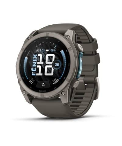 Garmin fēnix® 9 – 51mm - Titan med steingrå silikonrem
