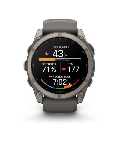 Garmin fēnix® 9 – 51mm - Titan med steingrå silikonrem - Bilde 4