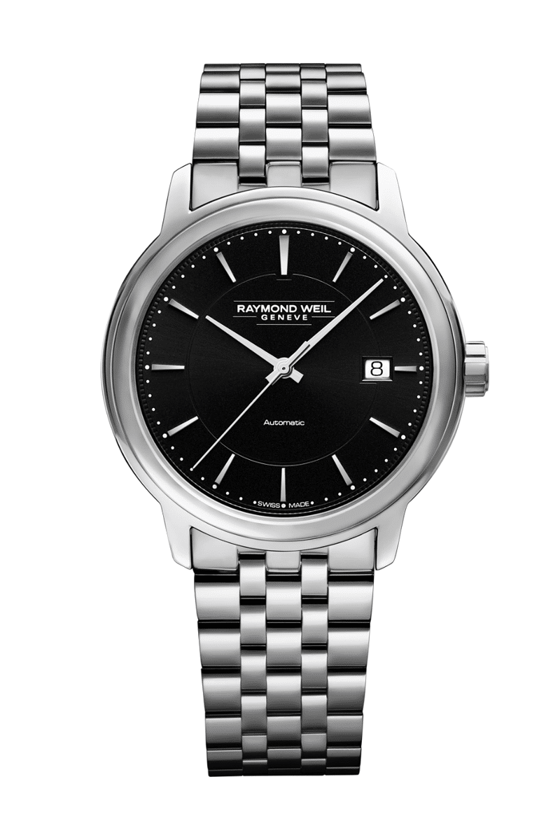 Raymond Weil Maestro Men's Black Dial Automatic Watch 39.5 mm - 2237-ST-20011