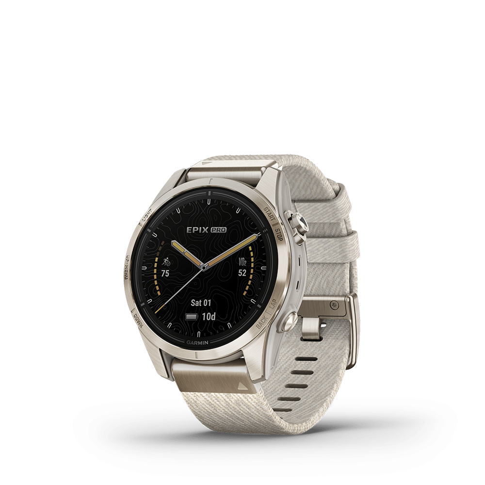 Garmin epix Pro (Gen 2) – Sapphire Edition 42mm, Soft Gold, Nylon - Bilde 2