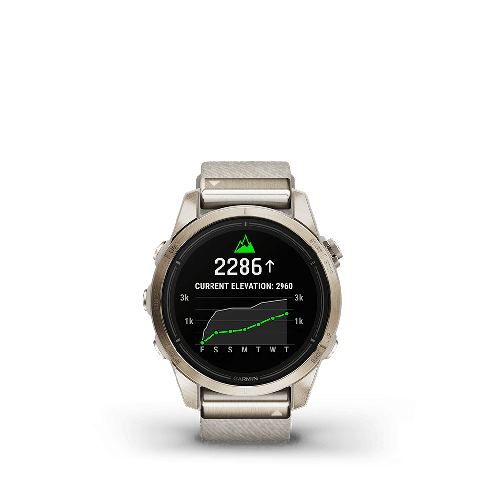 Garmin epix Pro (Gen 2) – Sapphire Edition 42mm, Soft Gold, Nylon - Bilde 10