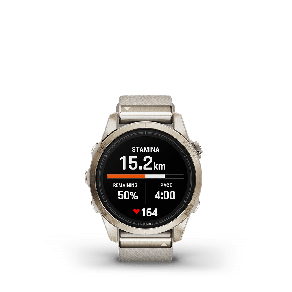 Garmin epix Pro (Gen 2) – Sapphire Edition 42mm, Soft Gold, Nylon - Bilde 9