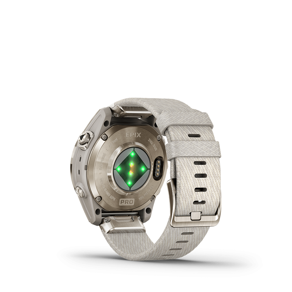 Garmin epix Pro (Gen 2) – Sapphire Edition 42mm, Soft Gold, Nylon - Bilde 8
