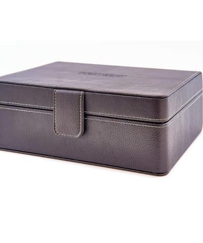 Alternative view of Leanschi jewellery 2 level box/2 pouches/brown