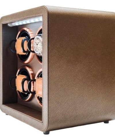 Alternative view of Leanschi watch winder 4 slots/brown saffino