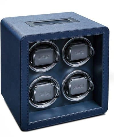 Alternative view of Leanschi watch winder 4 slots/blue saffino