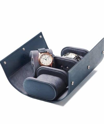 Leanschi 3 watch roll/blue leather