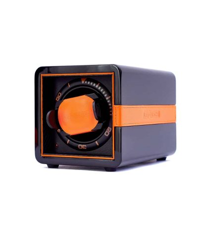 Leanschi Single watchwinder | Sport Edition Black & Orange