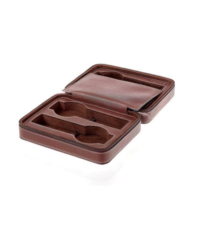Leanschi ZIP-pouch storage | transport 4 watches | brown PU