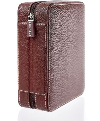 Leanschi ZIP-pouch storage | transport 4 watches | brown PU - Bilde 5