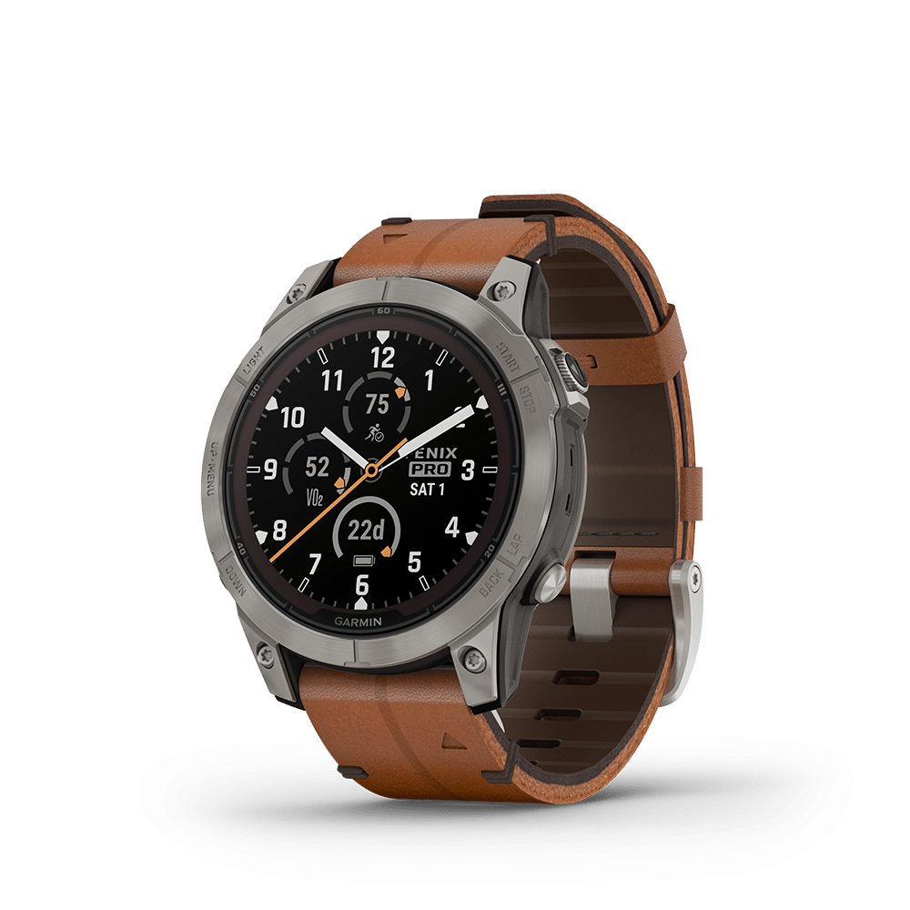 Garmin fēnix 7 Pro – Sapphire Solar Edition, Chestnut Leather - Bilde 2